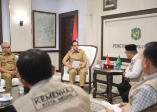 Wali Kota Medan, Rico Tri Putra Bayu Waas, terima audiensi Kemenhaju Kota Medan