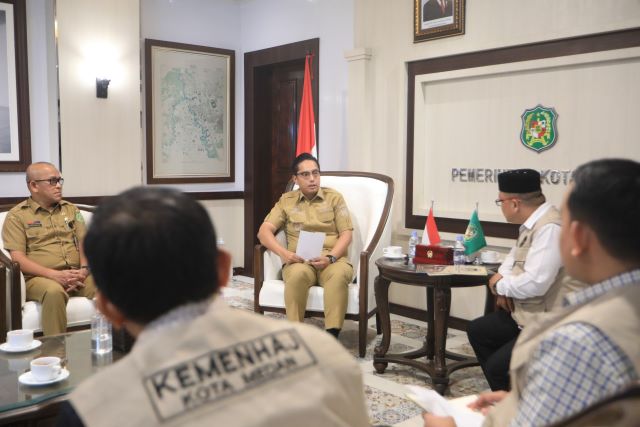 Wali Kota Medan, Rico Tri Putra Bayu Waas, terima audiensi Kemenhaju Kota Medan