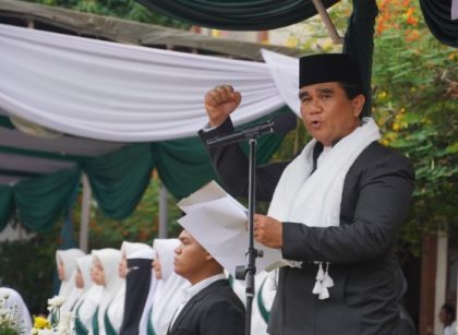 Aspem Setdakota Medan, Muhammad Sofyan, pimpin upacara peringatan Hari Santri 2026
