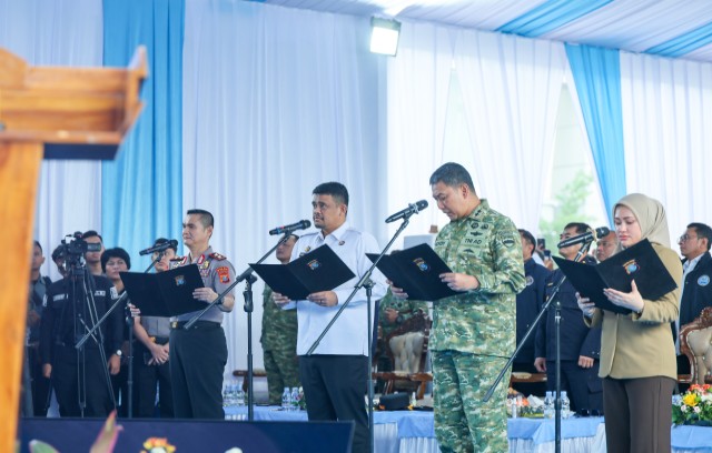 Gubernur Sumut, Bobby Nasution, bersama Forkopimda berikrar menolak narkoba di Sumut