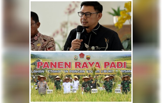 Kadis Pertanian Sumut & Wagubsu panen padi