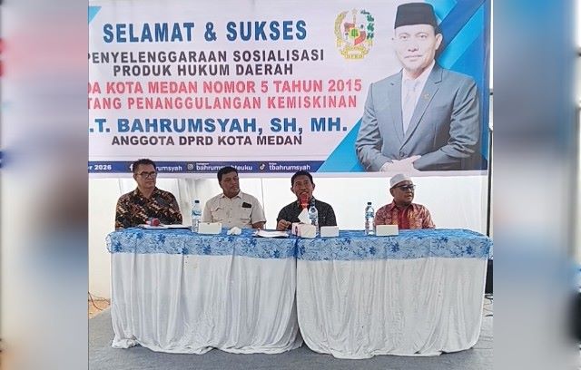 Ketua Fraksi PAN-Perindo DPRD Medan, T. Bahrumsyah, gelar Sosper X TA 2026 di Sicanang 1