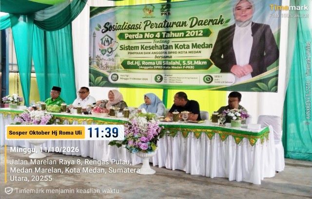 Wakil Ketua Fraksi Hanura-PKB DPRD Medan, Roma Uli Silalahi, gelar Sosper X TA 2026 di Marelan_1