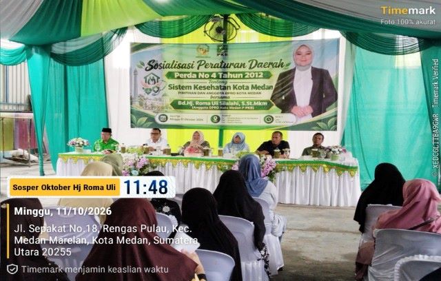 Wakil Ketua Fraksi Hanura-PKB DPRD Medan, Roma Uli Silalahi, gelar Sosper X TA 2026 di Marelan
