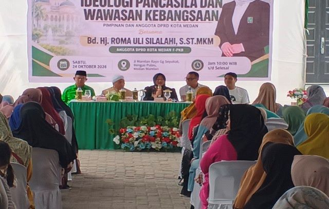 Wakil Ketua Fraksi Hanura-PKB DPRD Medan, Roma Uli Silalahi, gelar Wasbang Oktober 2026 di Marelan 1
