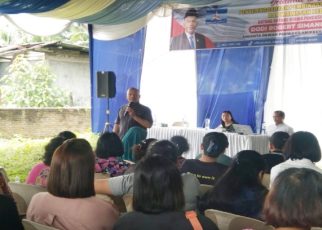 Wakil Ketua Fraksi Partai Demokrat DPRD Medan, Dodi Robert Simangunsong, gelar Wasbang di Medan Amplas