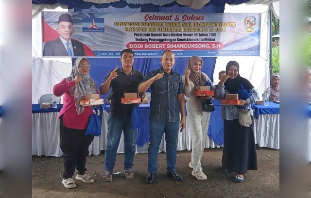 Wakil Ketua Fraksi Partai Demokrat, Dodi R Simangunsong, gelar Sosper X TA 2026 di Medan Amplas