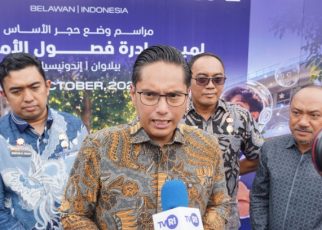 Wali Kota Medan, Rico Tri Putra Bayu Waas, beri keterangan terkait cuaca Kota Medan